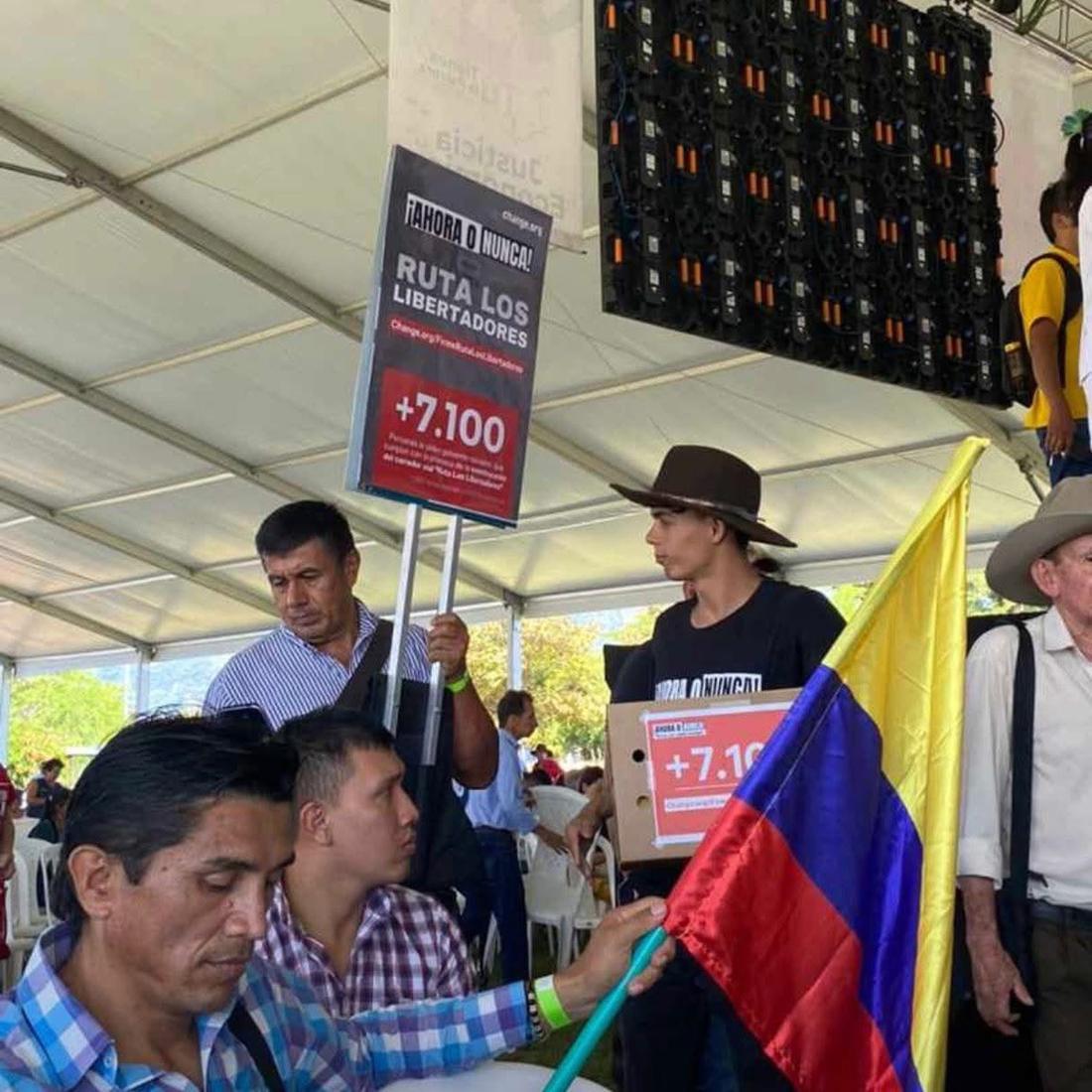 En una movilización